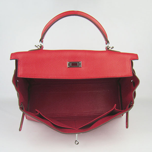 High Quality Hermes Kelly 35cm Togo Leather Bag Red 6308